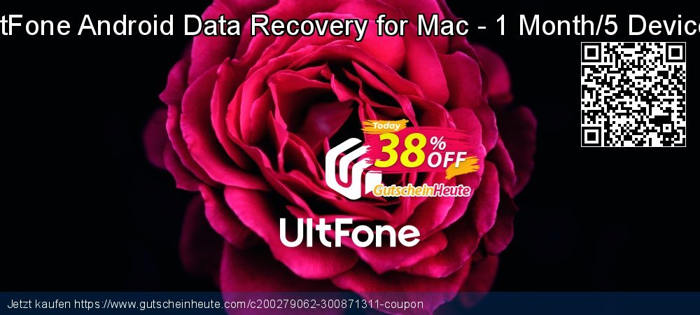 UltFone Android Data Recovery for Mac - 1 Month/5 Devices spitze Preisreduzierung Bildschirmfoto