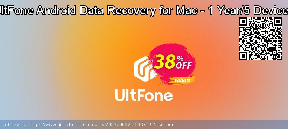 UltFone Android Data Recovery for Mac - 1 Year/5 Devices klasse Preisnachlass Bildschirmfoto