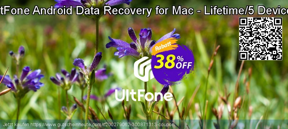 UltFone Android Data Recovery for Mac - Lifetime/5 Devices exklusiv Förderung Bildschirmfoto