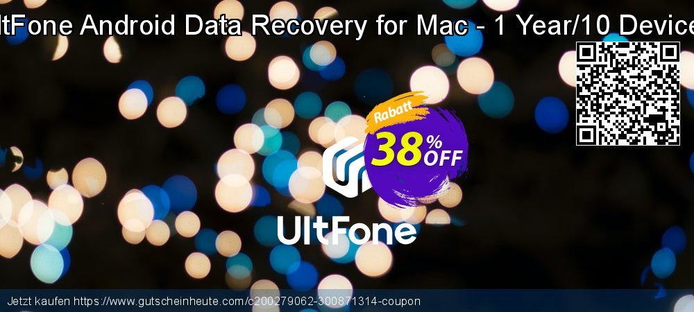 UltFone Android Data Recovery for Mac - 1 Year/10 Devices uneingeschränkt Beförderung Bildschirmfoto