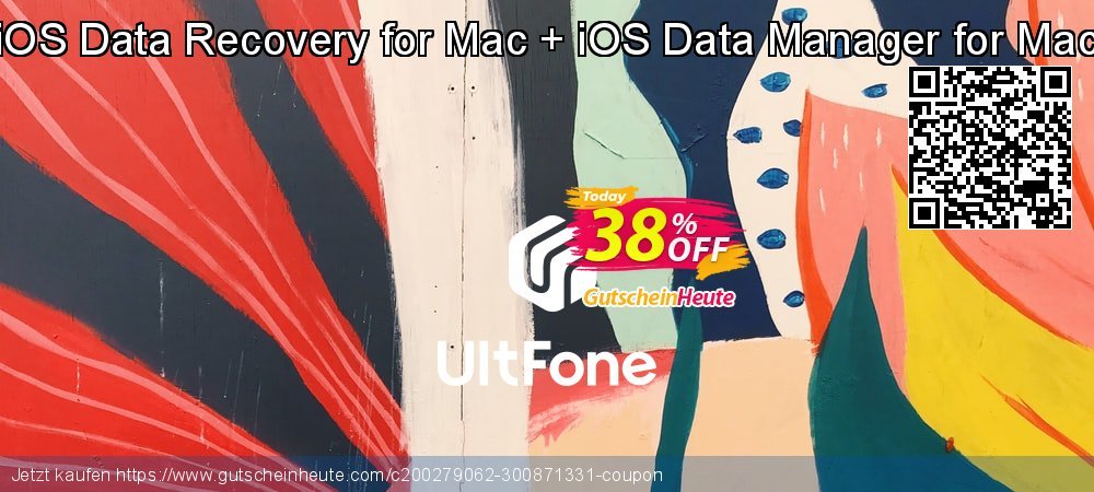 UltFone iOS Data Recovery for Mac + iOS Data Manager for Mac verwunderlich Beförderung Bildschirmfoto