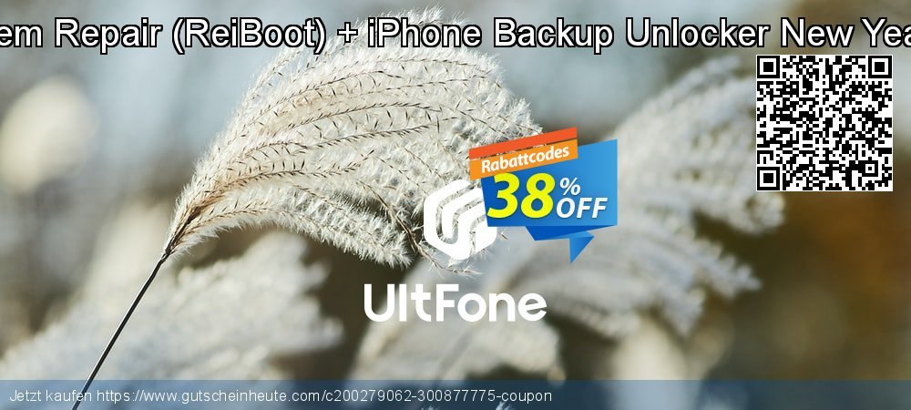 UltFone iOS System Repair - ReiBoot + iPhone Backup Unlocker New Year Bundle verblüffend Sale Aktionen Bildschirmfoto