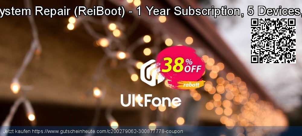 UltFone iOS System Repair - ReiBoot - 1 Year Subscription, 5 Devices, 1 PC formidable Preisnachlässe Bildschirmfoto