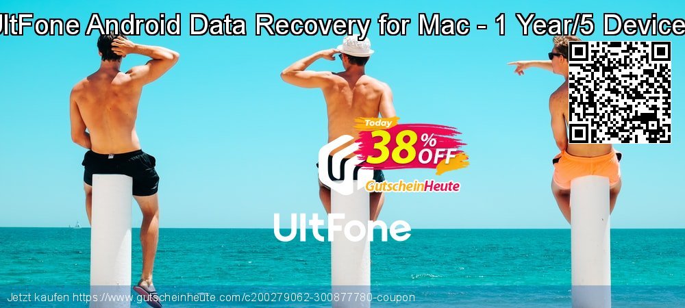 UltFone Android Data Recovery for Mac - 1 Year/5 Devices toll Promotionsangebot Bildschirmfoto