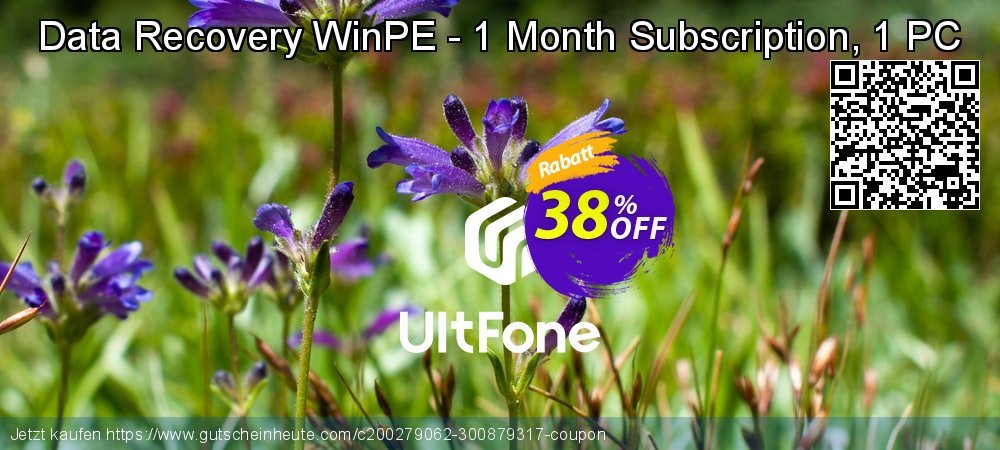 UltFone Data Recovery WinPE - 1 Month Subscription, 1 PC erstaunlich Außendienst-Promotions Bildschirmfoto