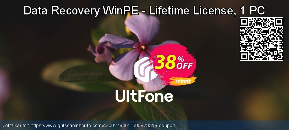 UltFone Data Recovery WinPE - Lifetime License, 1 PC fantastisch Preisnachlass Bildschirmfoto