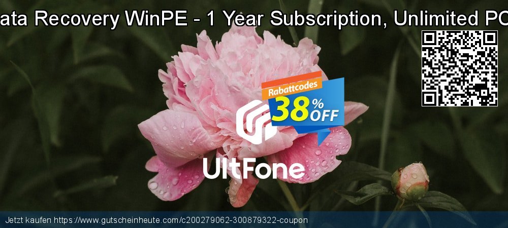 UltFone Data Recovery WinPE - 1 Year Subscription, Unlimited PCs super Rabatt Bildschirmfoto
