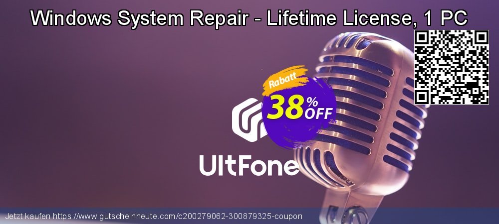 UltFone Windows System Repair - Lifetime License, 1 PC verblüffend Preisnachlässe Bildschirmfoto