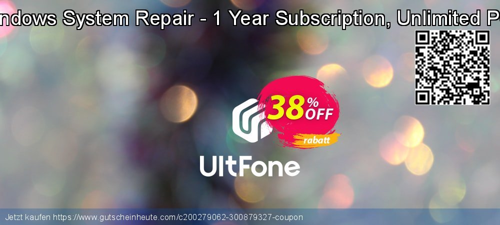 UltFone Windows System Repair - 1 Year Subscription, Unlimited PCs überraschend Promotionsangebot Bildschirmfoto