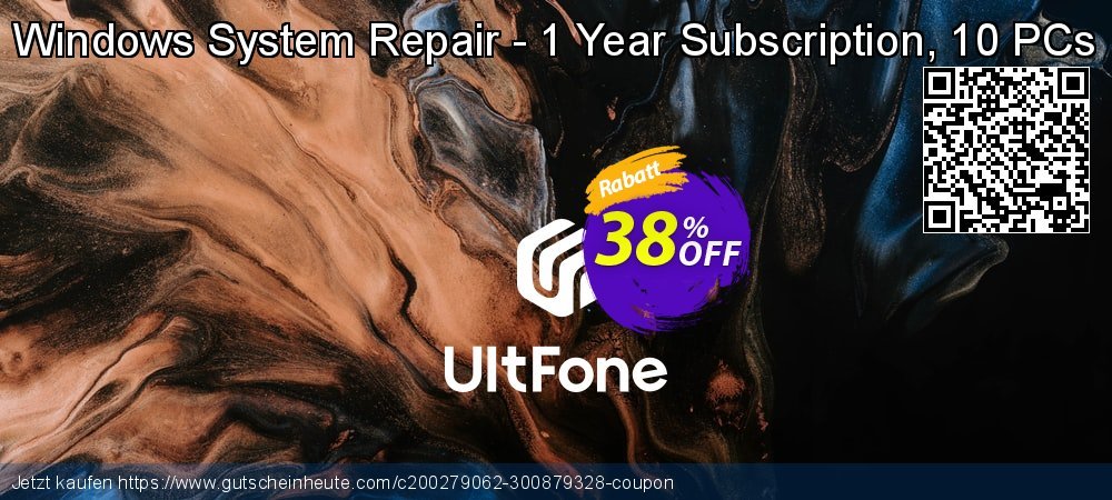 UltFone Windows System Repair - 1 Year Subscription, 10 PCs formidable Nachlass Bildschirmfoto
