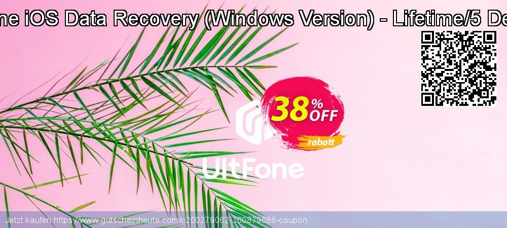 UltFone iOS Data Recovery - Windows Version - Lifetime/5 Devices ausschließenden Diskont Bildschirmfoto