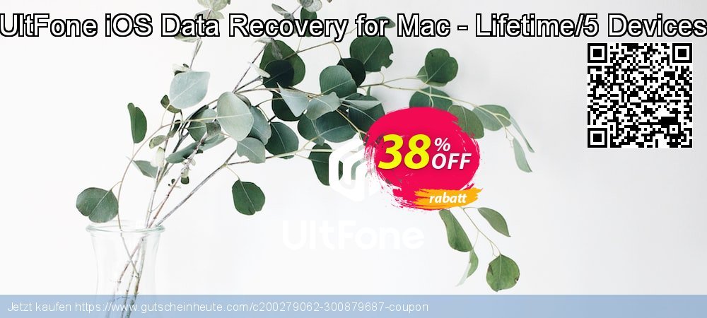 UltFone iOS Data Recovery for Mac - Lifetime/5 Devices besten Ermäßigung Bildschirmfoto