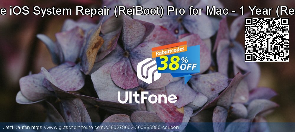 UltFone iOS System Repair - ReiBoot Pro for Mac - 1 Year - Renewal  umwerfenden Diskont Bildschirmfoto