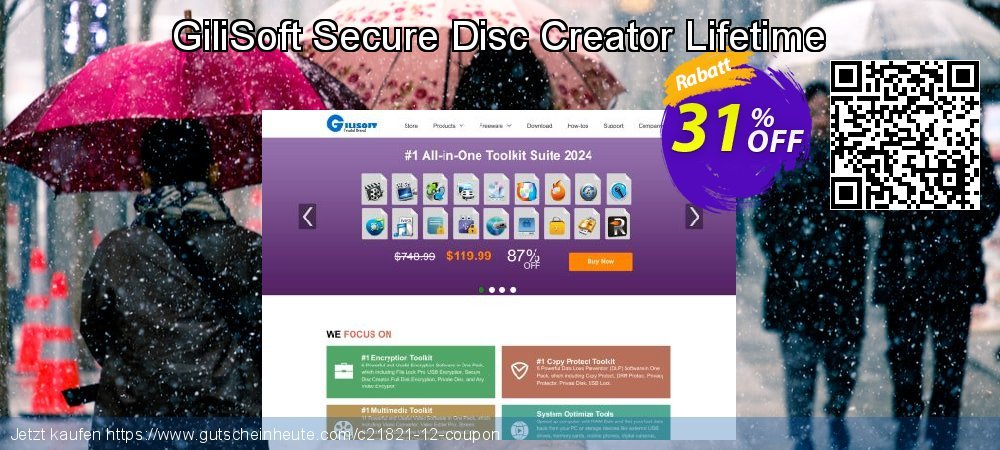 GiliSoft Secure Disc Creator Lifetime ausschließlich Förderung Bildschirmfoto
