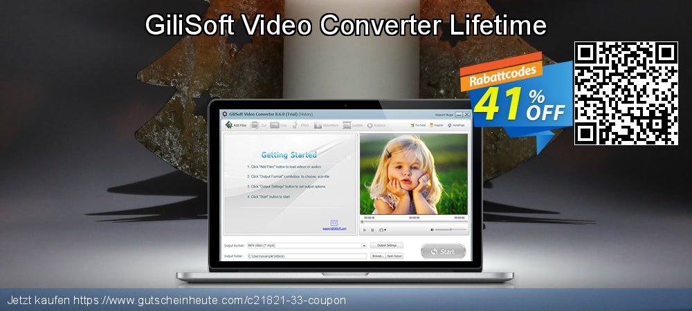 GiliSoft Video Converter Lifetime faszinierende Rabatt Bildschirmfoto