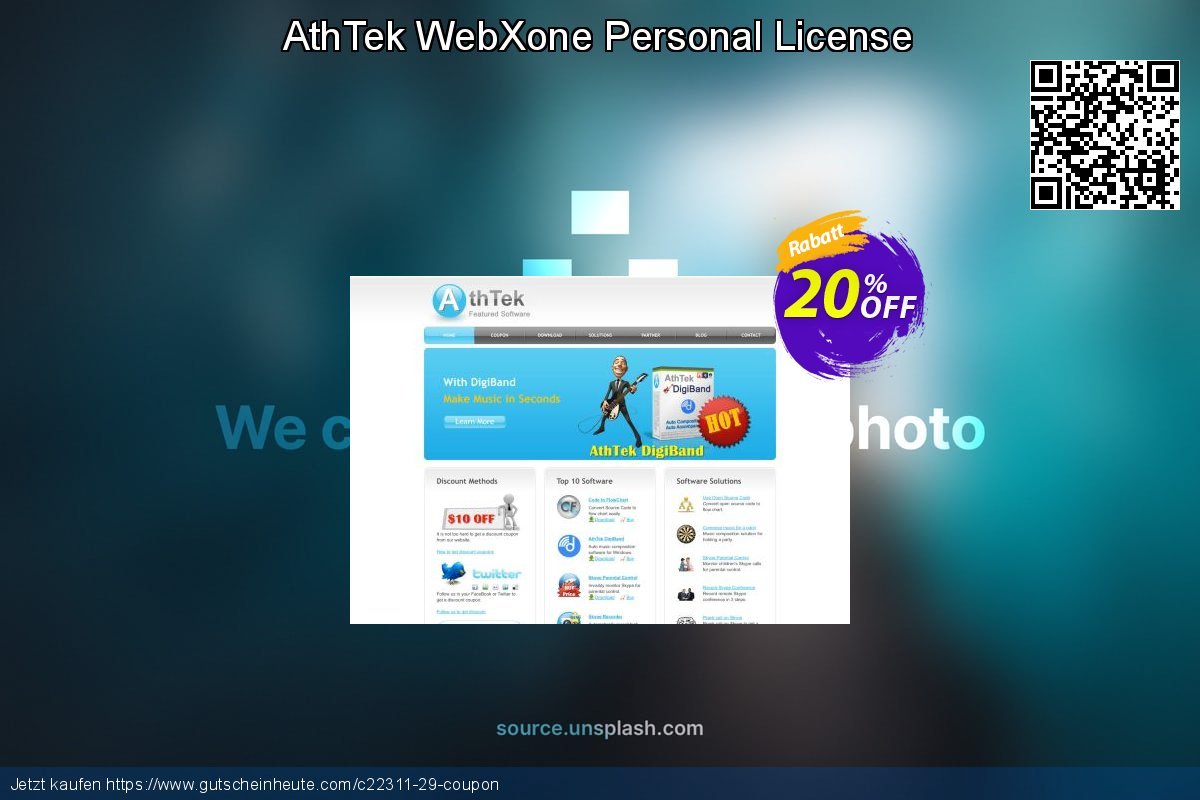 AthTek WebXone Personal License fantastisch Angebote Bildschirmfoto