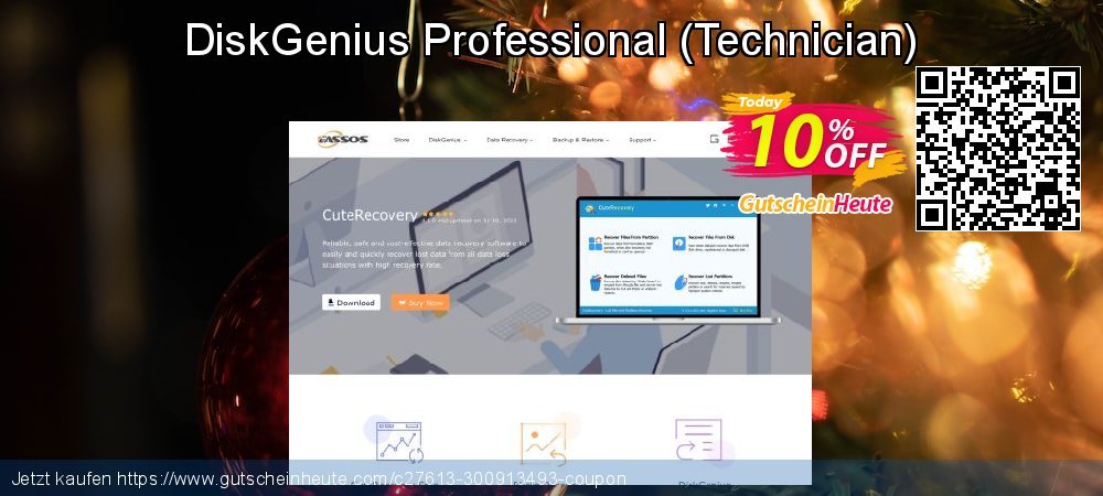 DiskGenius Professional - Technician  ausschließenden Ermäßigungen Bildschirmfoto
