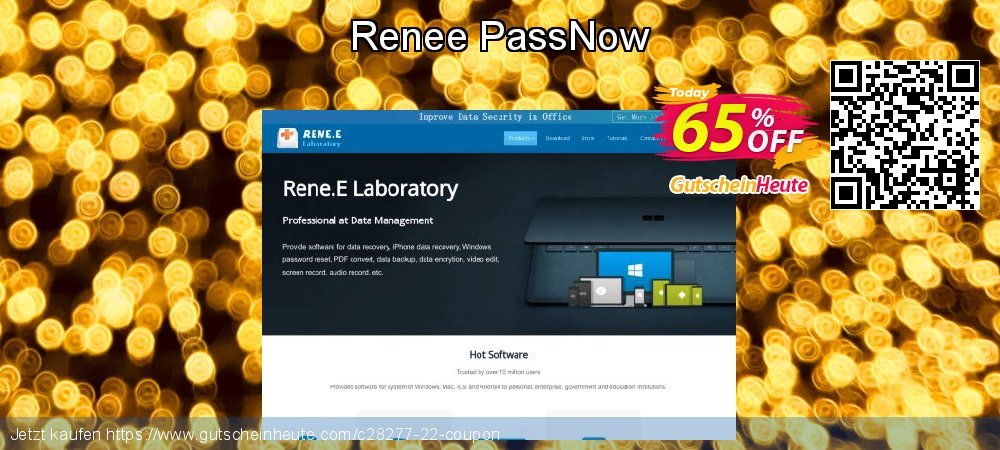 Renee PassNow Sonderangebote Förderung Bildschirmfoto