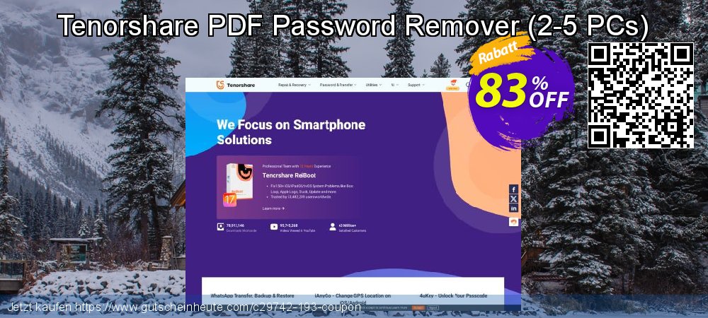 Tenorshare PDF Password Remover - 2-5 PCs  genial Rabatt Bildschirmfoto
