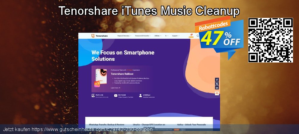 Tenorshare iTunes Music Cleanup besten Promotionsangebot Bildschirmfoto