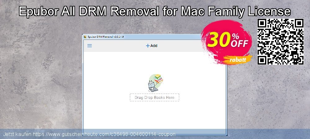 Epubor All DRM Removal for Mac Family License umwerfenden Förderung Bildschirmfoto