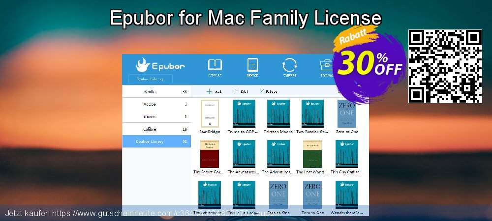 Epubor for Mac Family License faszinierende Disagio Bildschirmfoto