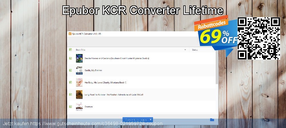 Epubor KCR Converter Lifetime wunderbar Verkaufsförderung Bildschirmfoto