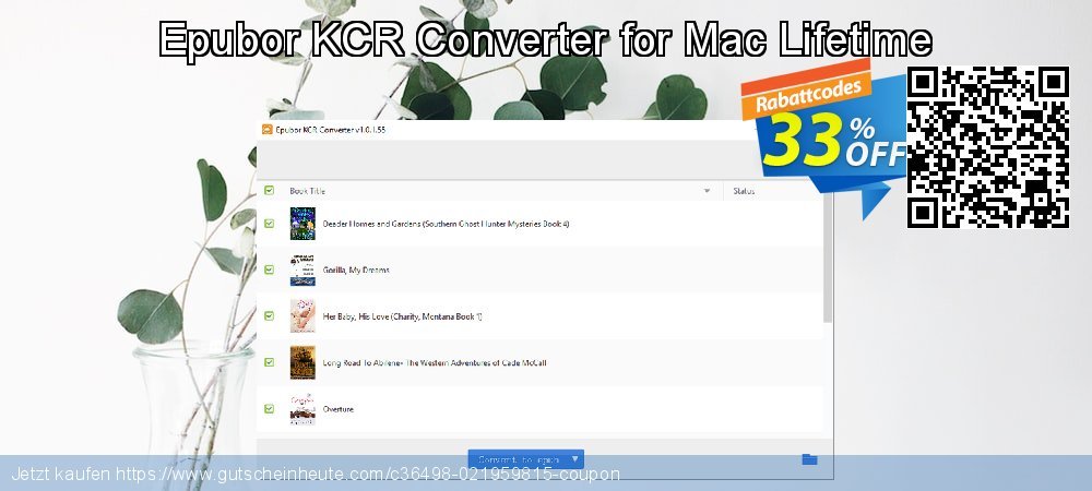 Epubor KCR Converter for Mac Lifetime Sonderangebote Preisreduzierung Bildschirmfoto