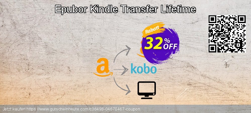 Epubor Kindle Transfer Lifetime überraschend Außendienst-Promotions Bildschirmfoto