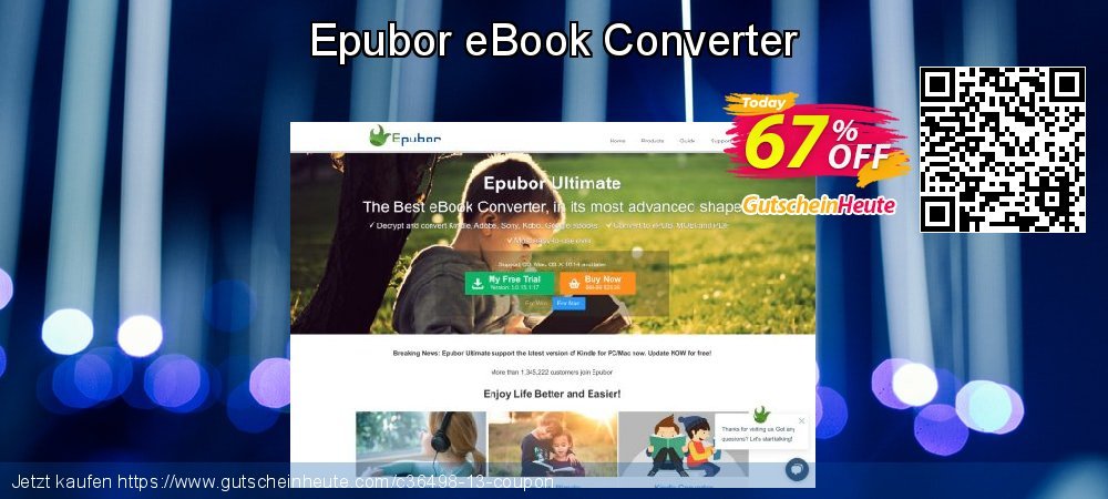 Epubor eBook Converter unglaublich Preisnachlässe Bildschirmfoto