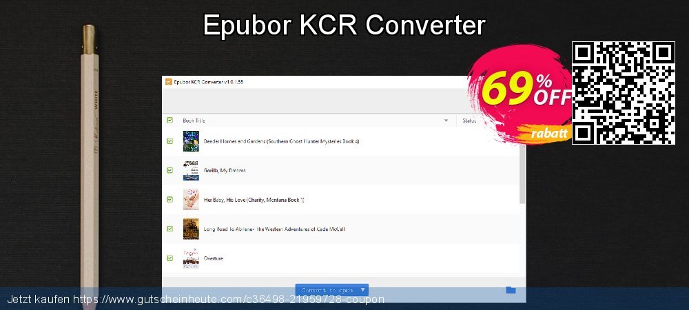 Epubor KCR Converter toll Rabatt Bildschirmfoto