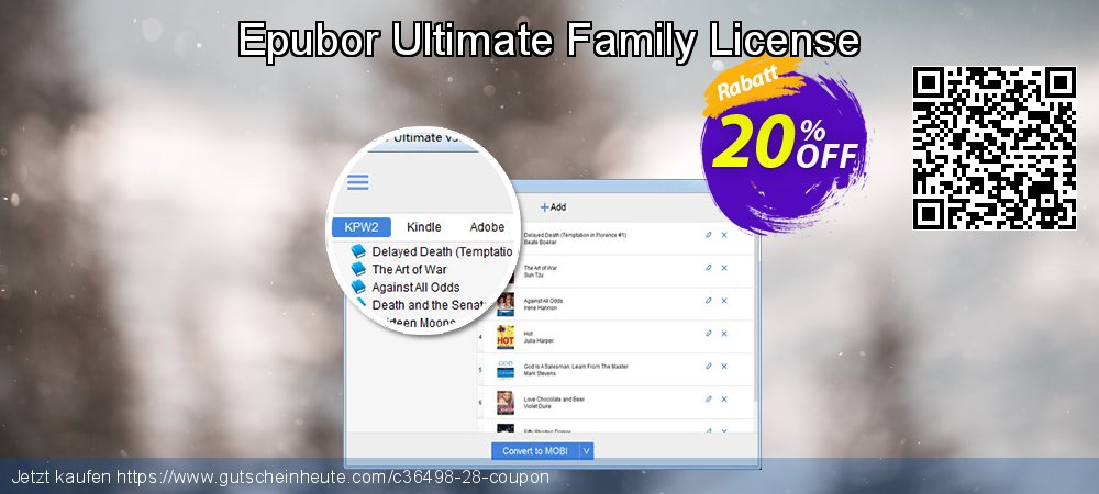 Epubor Ultimate Family License faszinierende Rabatt Bildschirmfoto