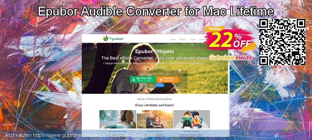 Epubor Audible Converter for Mac Lifetime aufregende Nachlass Bildschirmfoto