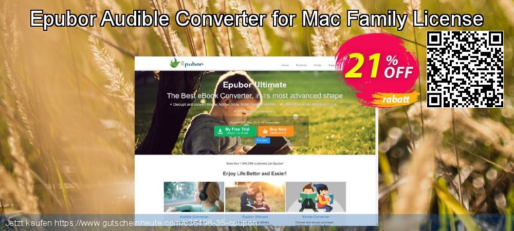 Epubor Audible Converter for Mac Family License spitze Ermäßigung Bildschirmfoto