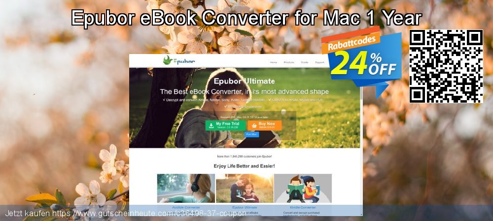 Epubor eBook Converter for Mac 1 Year exklusiv Verkaufsförderung Bildschirmfoto