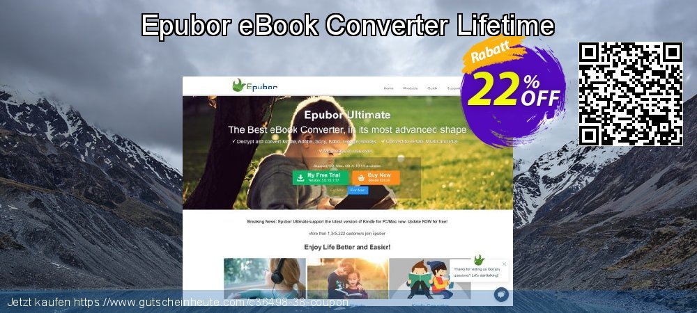 Epubor eBook Converter Lifetime uneingeschränkt Ausverkauf Bildschirmfoto