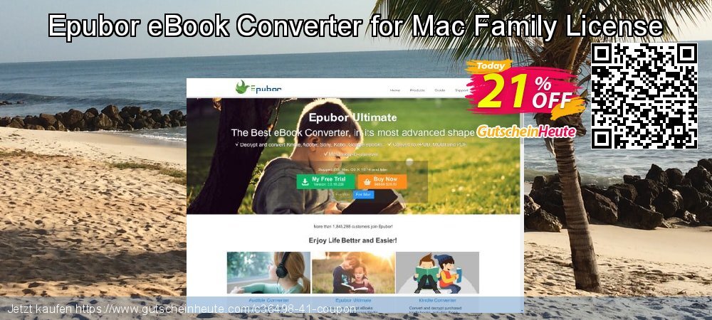 Epubor eBook Converter for Mac Family License besten Preisnachlass Bildschirmfoto