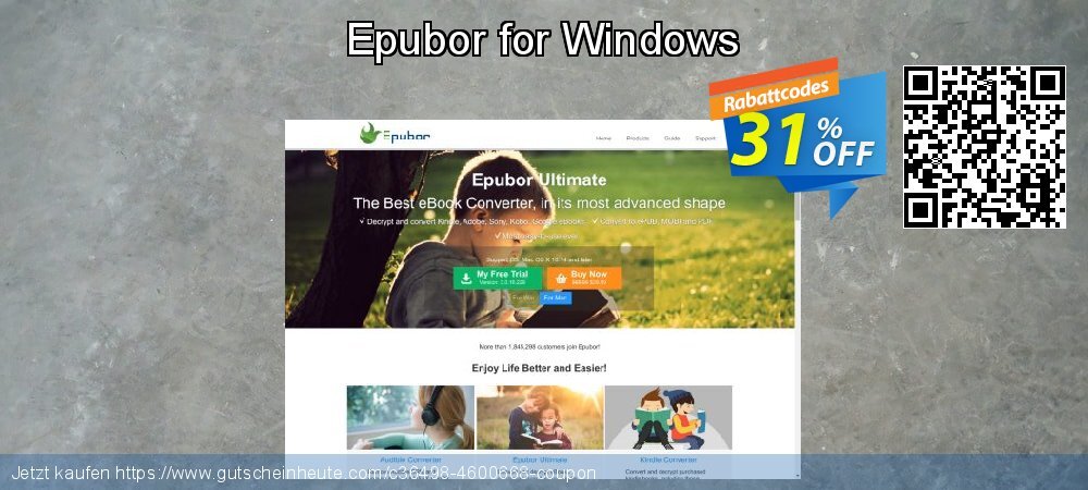 Epubor for Windows ausschließenden Verkaufsförderung Bildschirmfoto