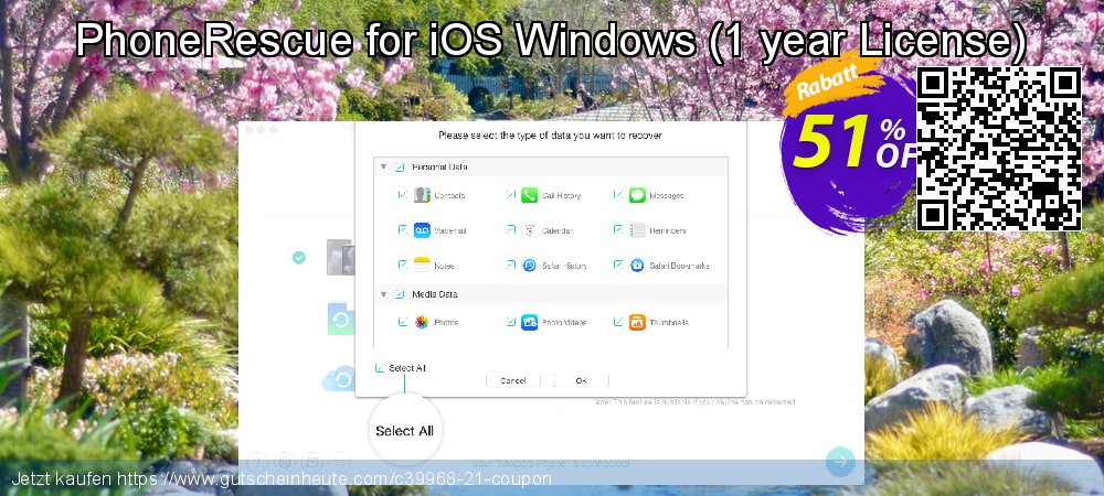 PhoneRescue for iOS Windows - 1 year License  uneingeschränkt Diskont Bildschirmfoto
