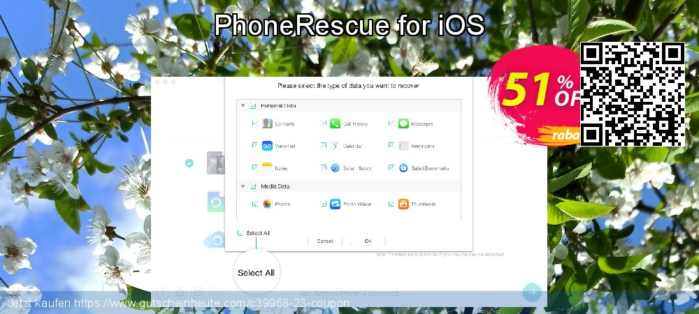 PhoneRescue for iOS ausschließenden Disagio Bildschirmfoto