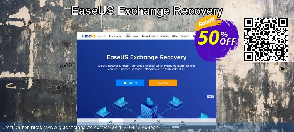 EaseUS Exchange Recovery geniale Nachlass Bildschirmfoto
