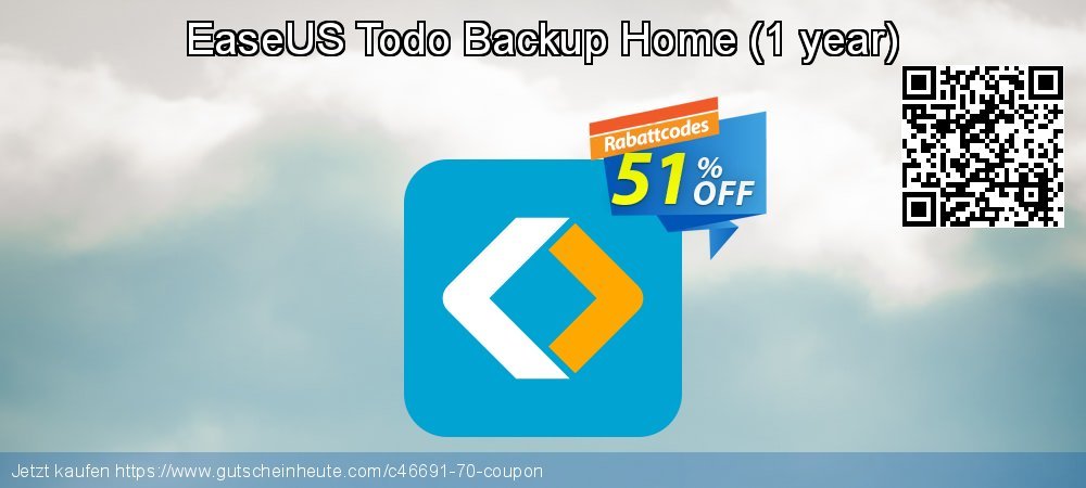EaseUS Todo Backup Home - 1 year  aufregenden Diskont Bildschirmfoto