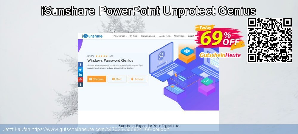 iSunshare PowerPoint Unprotect Genius wundervoll Ermäßigungen Bildschirmfoto