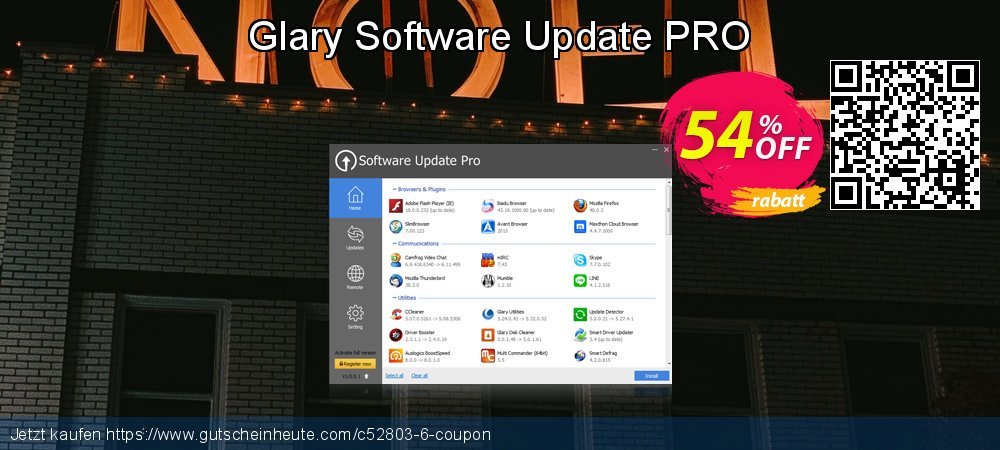 Glary Software Update PRO umwerfende Promotionsangebot Bildschirmfoto