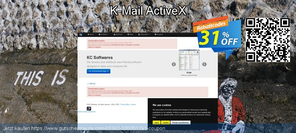 K-Mail ActiveX uneingeschränkt Nachlass Bildschirmfoto