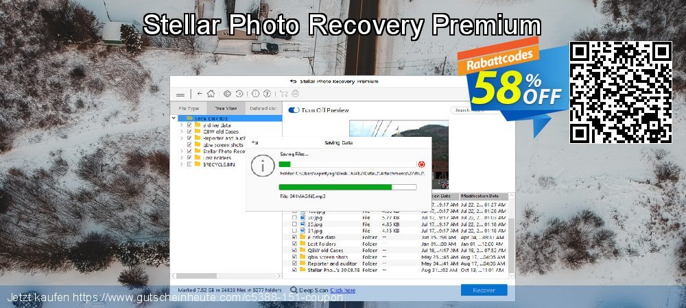 Stellar Photo Recovery Premium beeindruckend Diskont Bildschirmfoto
