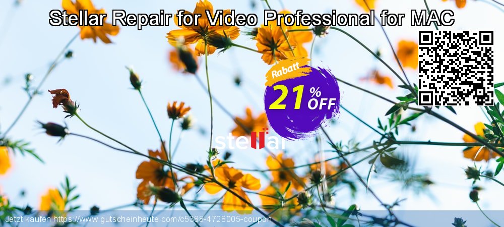 Stellar Repair for Video Professional for MAC umwerfende Sale Aktionen Bildschirmfoto