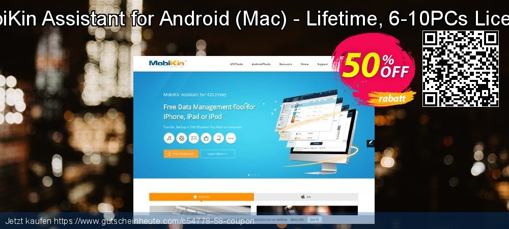 MobiKin Assistant for Android - Mac - Lifetime, 6-10PCs License verblüffend Promotionsangebot Bildschirmfoto