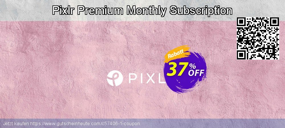 Pixlr Premium Monthly Subscription wunderschön Verkaufsförderung Bildschirmfoto