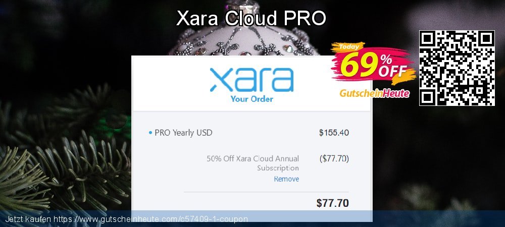 Xara Cloud PRO super Nachlass Bildschirmfoto